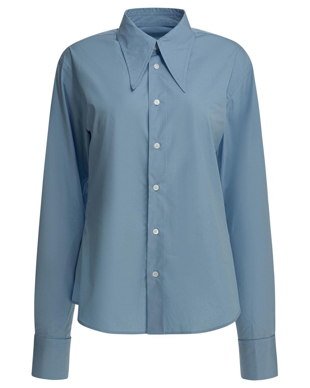 AMI Blue Ami Long Sleeve Buttoned Shirt