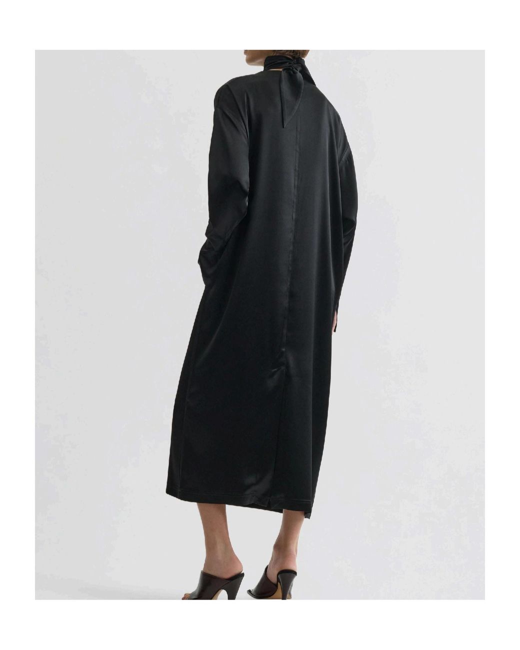 Phoebe Philo Black Tie Neck Dress