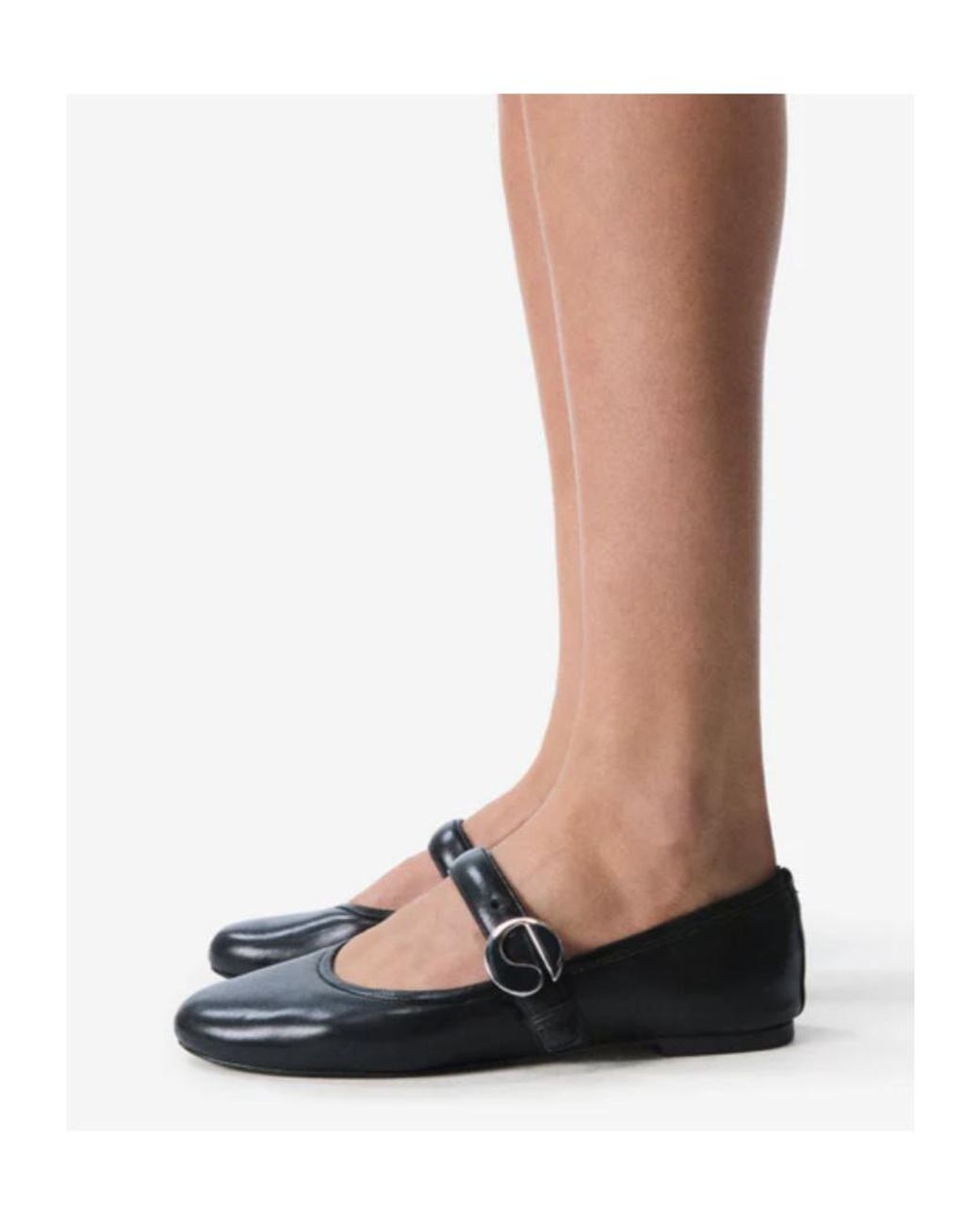 Coperni Black Ballerina Belt Flat Shoes