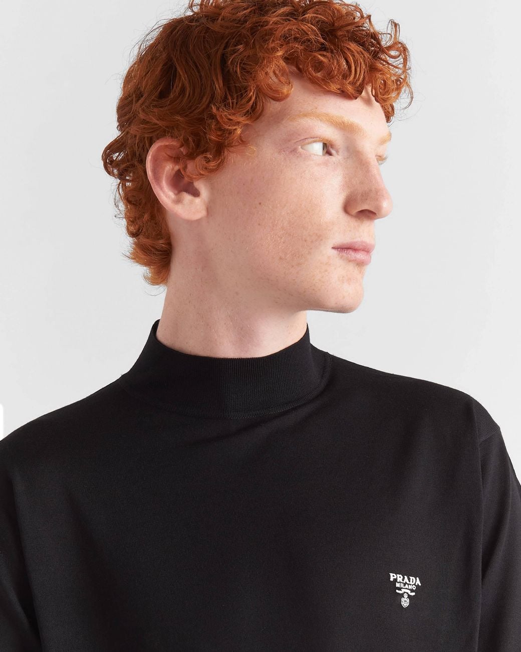 Prada Blue Superfine Wool Turtleneck Sweater for men