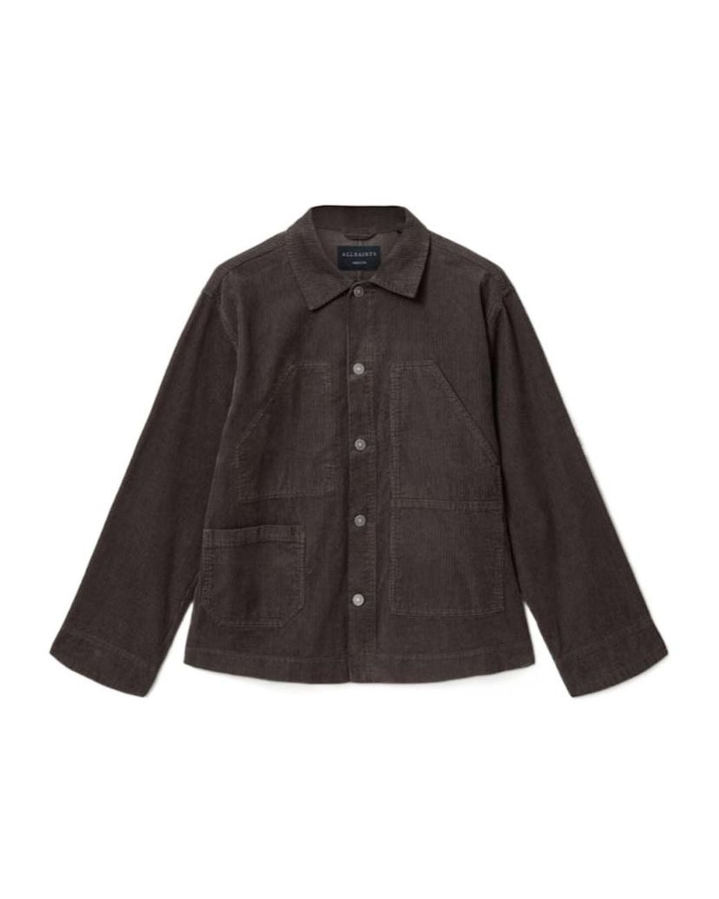 AllSaints Brown Long-Sleeved Shirt Jacket for men