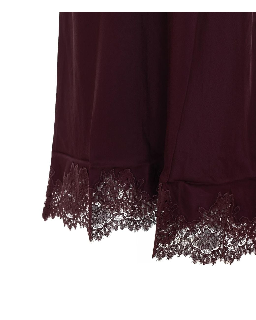 Rixo Purple Lace-Trimmed Skirt