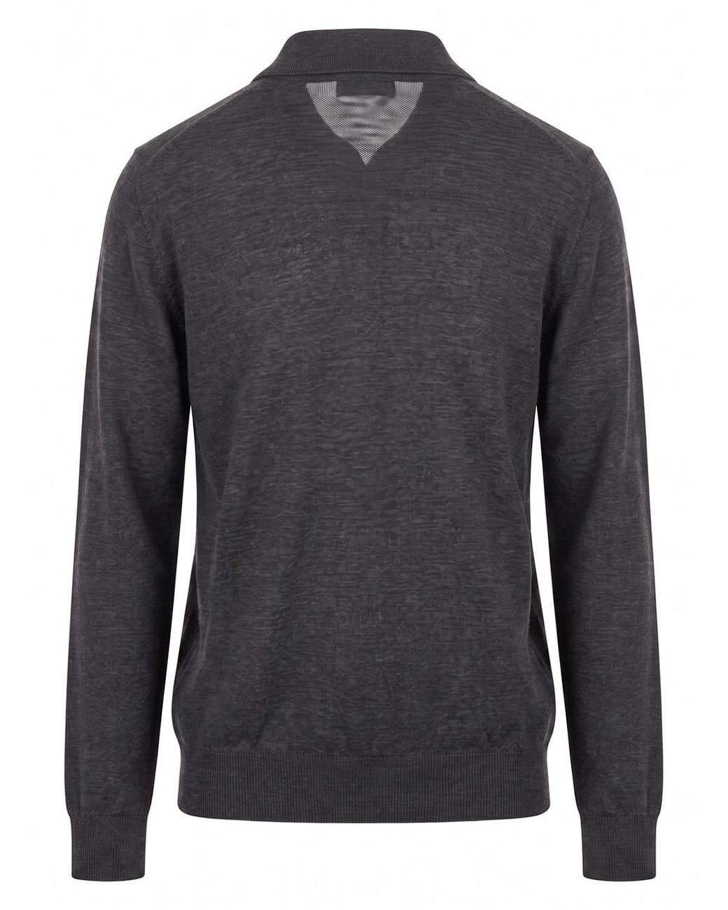 Brunello Cucinelli Black Collared Long-Sleeved Knit Sweater for men