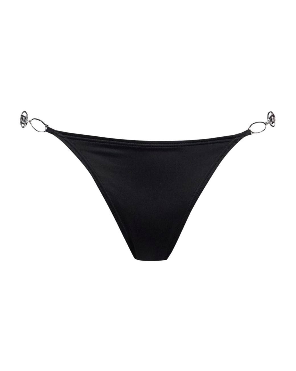 DIESEL Black Solid Color Stretch Bikini