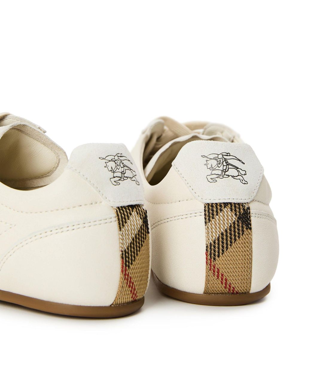 Burberry White Classic Low-Top Shoes