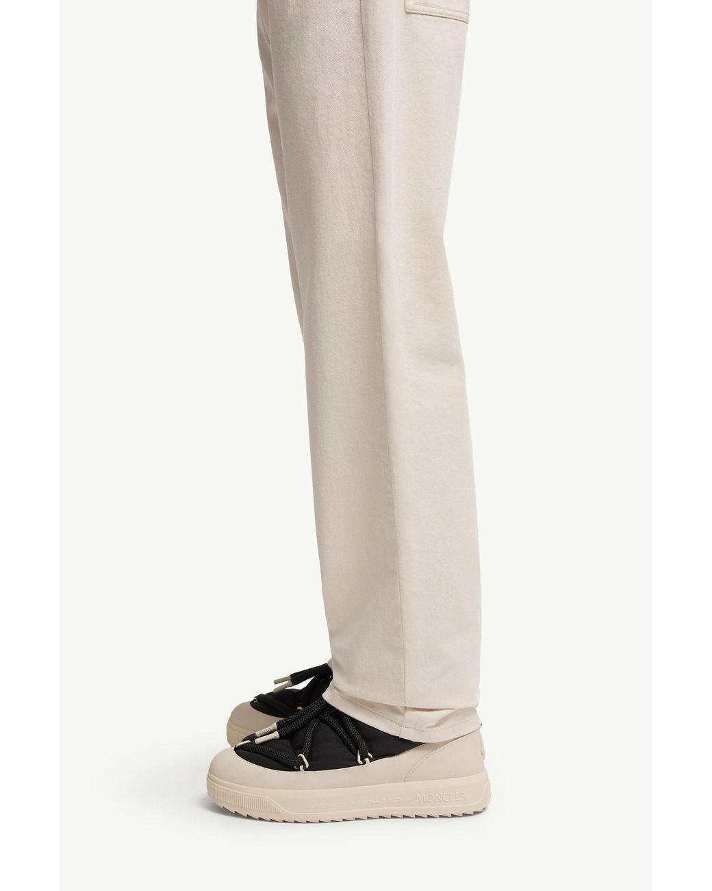 Moncler White Logo-Patch Jeans for men