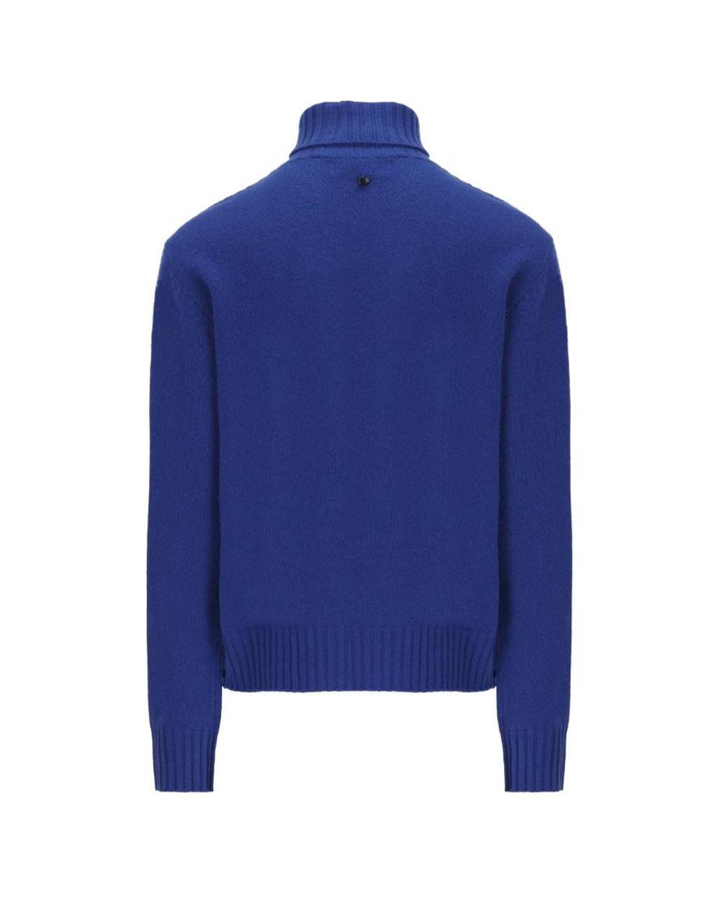 Etro Blue Graphic Intarsia Knitted Jumper for men