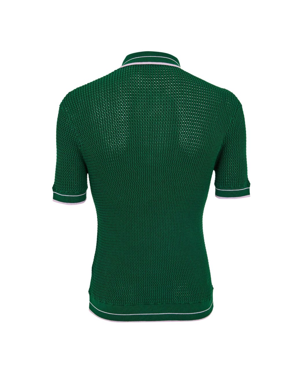 Casablanca Green Short-Sleeved Polo Shirt for men