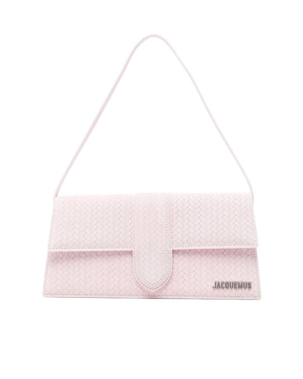 Jacquemus Pink Logo Plaque Flap Shoulder Bag