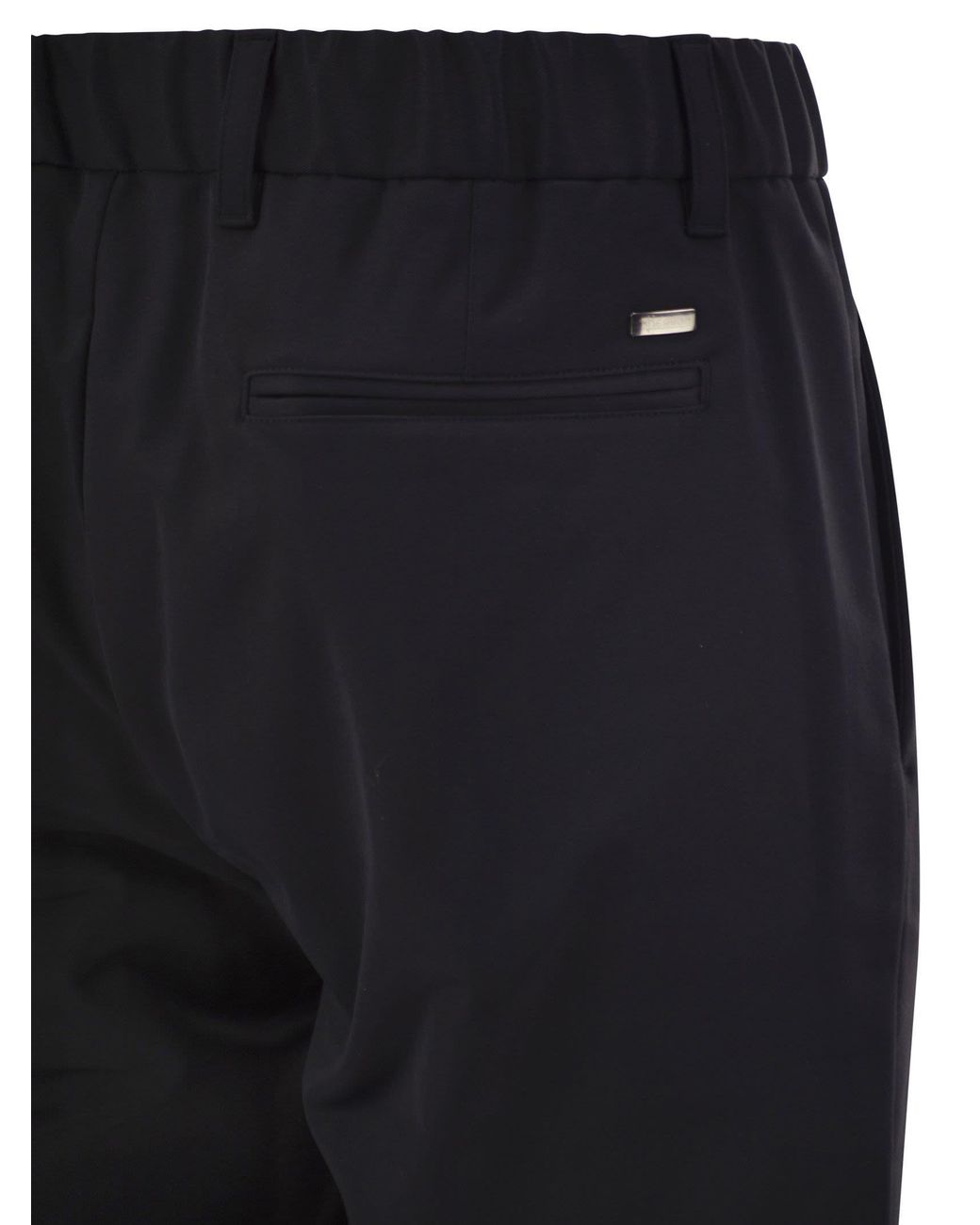 Herno Blue Pleated Drawstring Pants for men