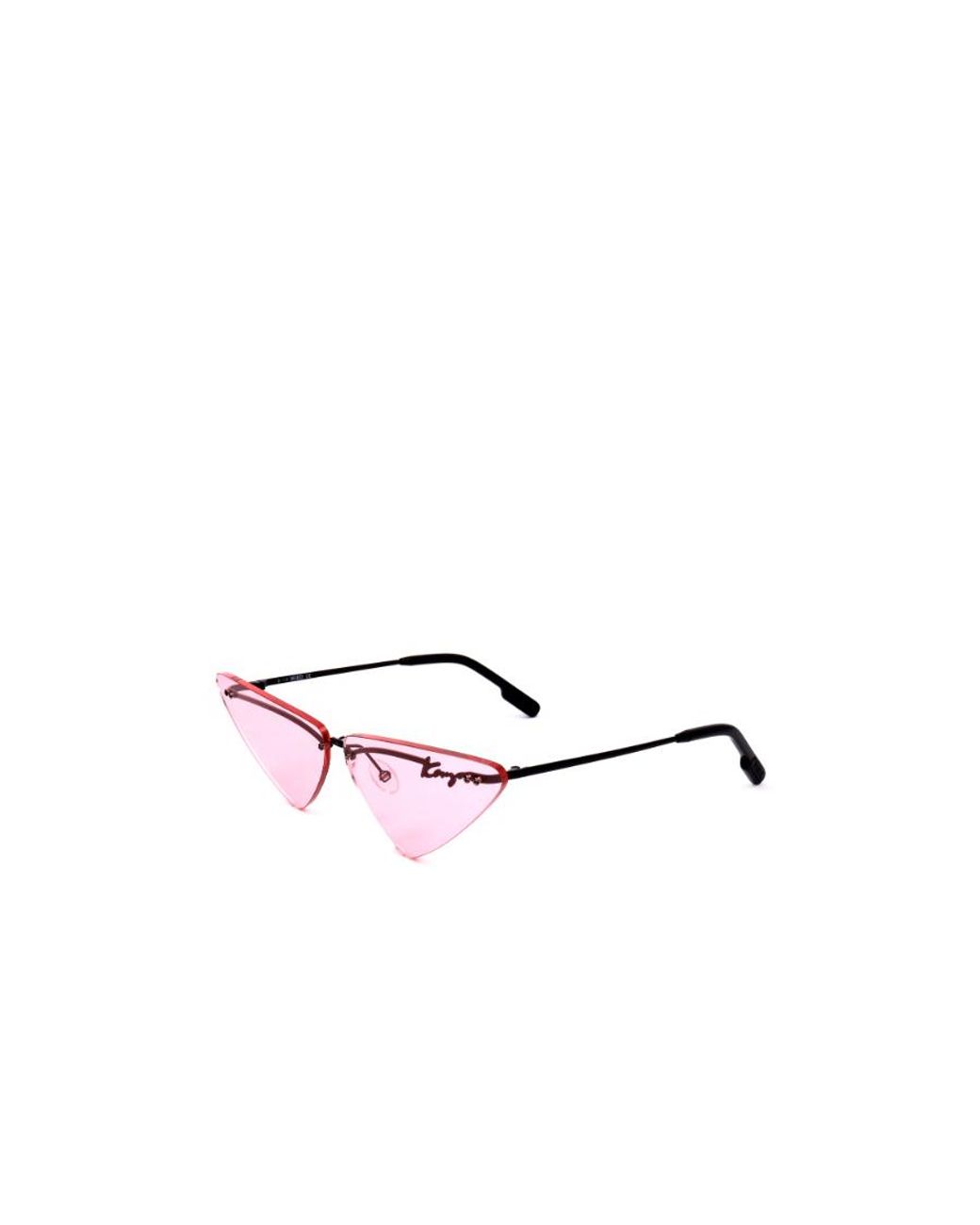 KENZO Pink Triangular Logo Sunglasses