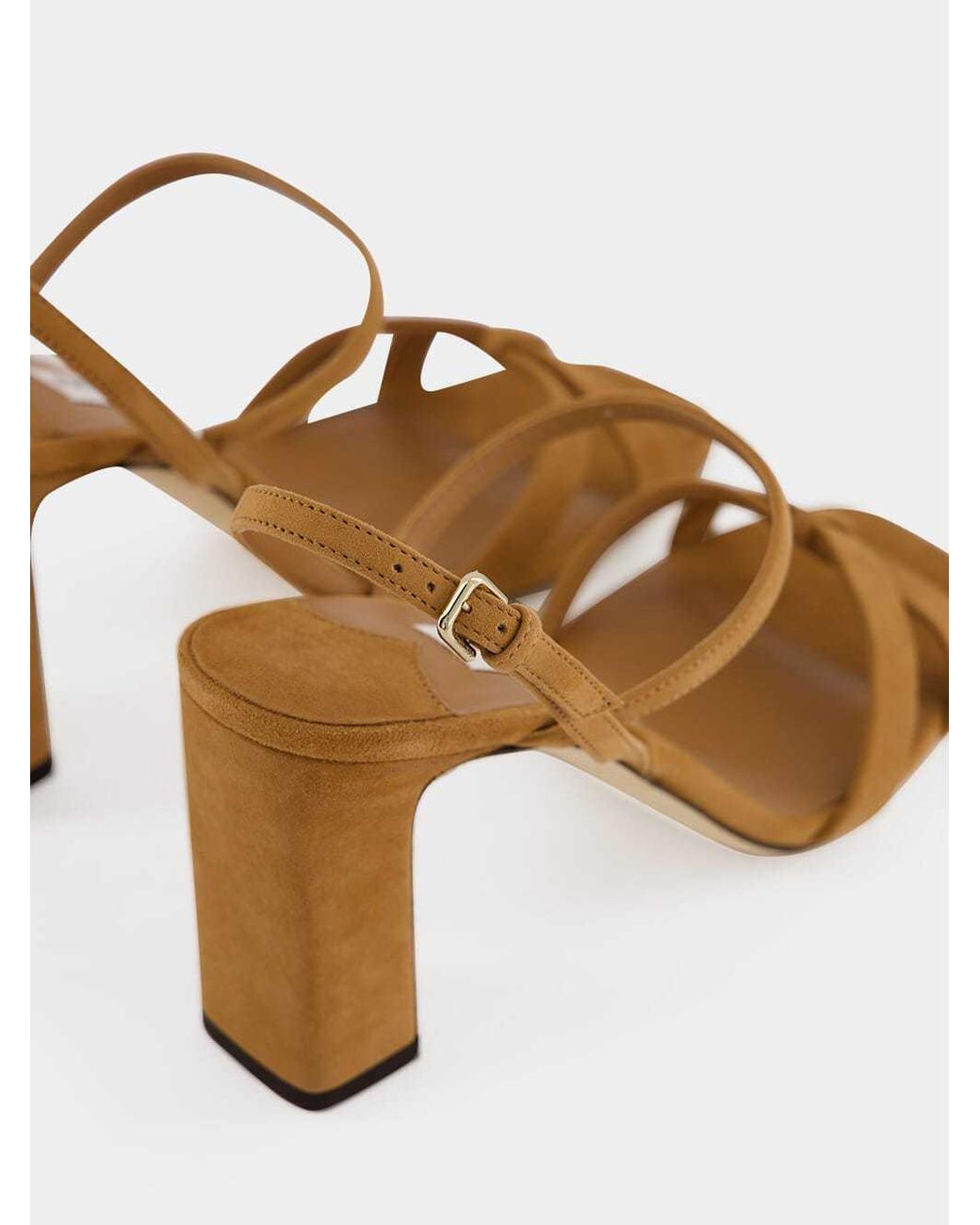 Jimmy Choo Brown Elsy Block Heel 85 Sandals
