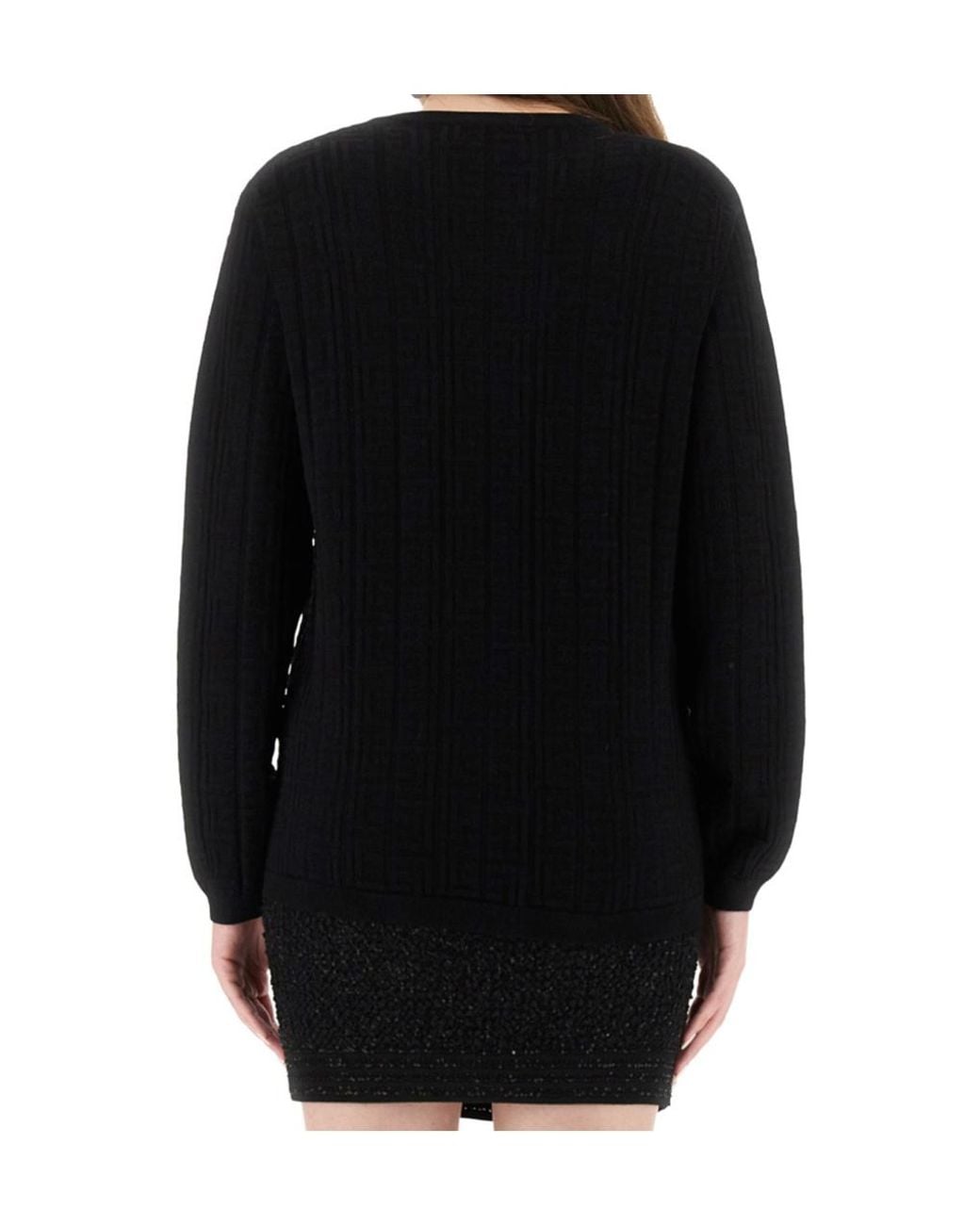 Balmain Blue Logo Monogram Jumper