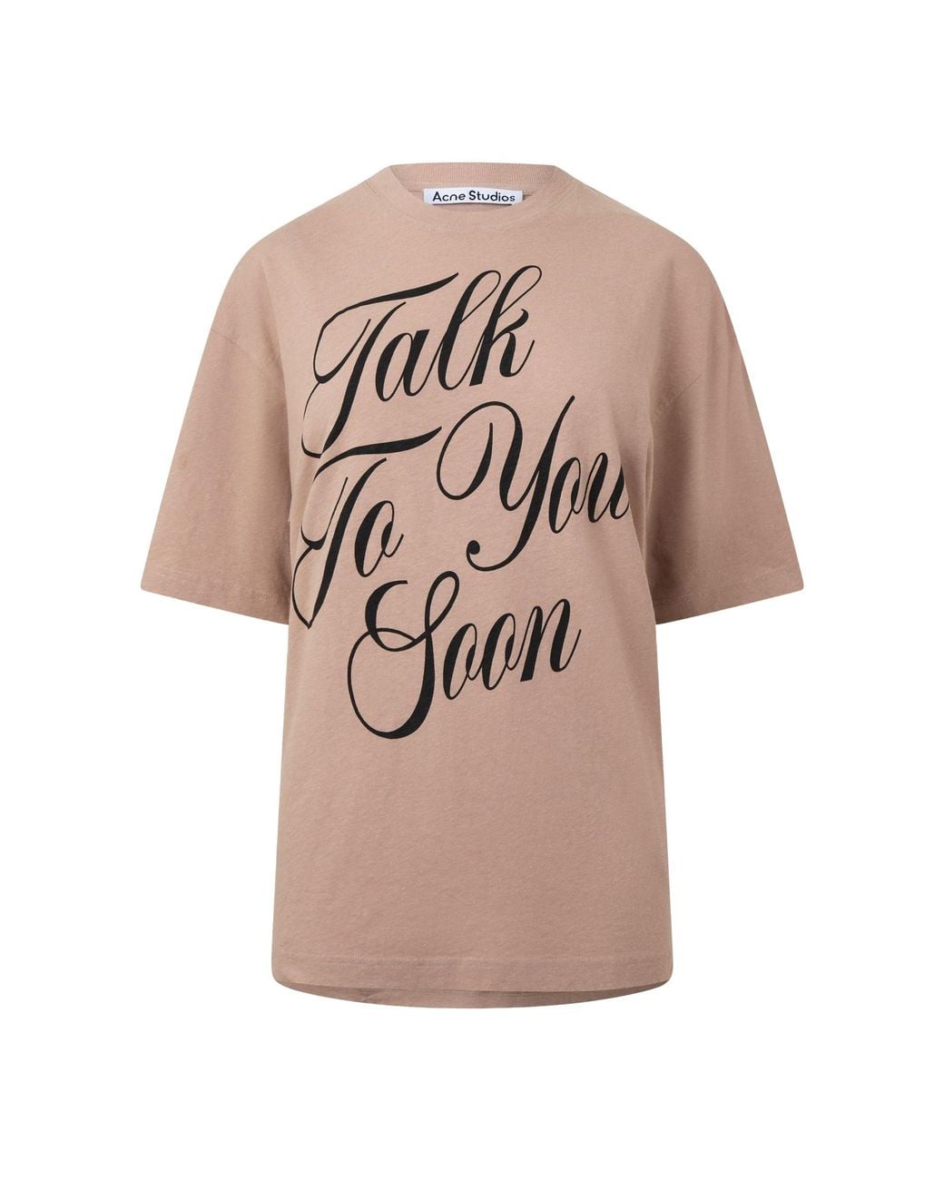 Acne Pink Minimal Crew Neck T-Shirt