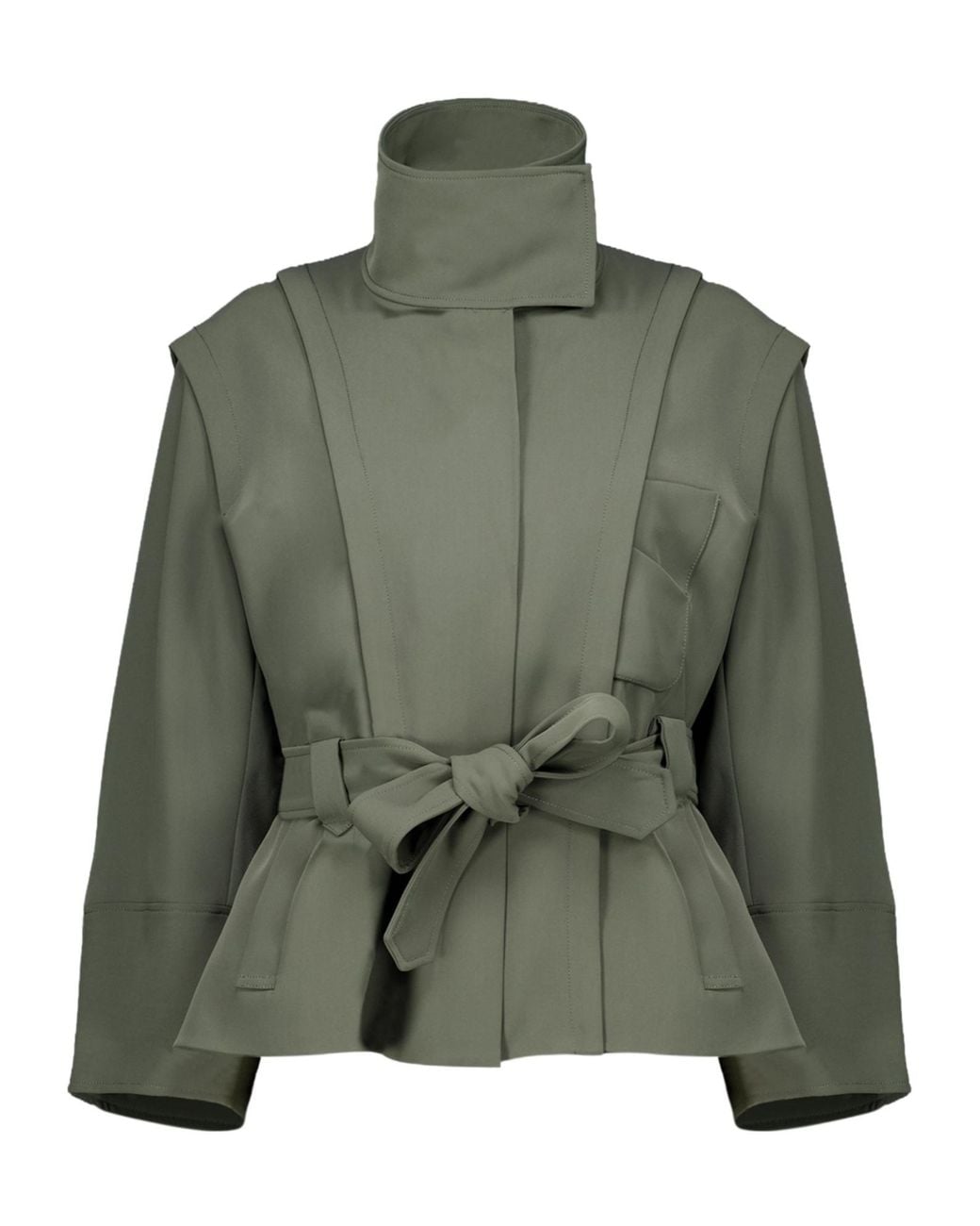 Christopher Esber Green Virelle Belted Jacket