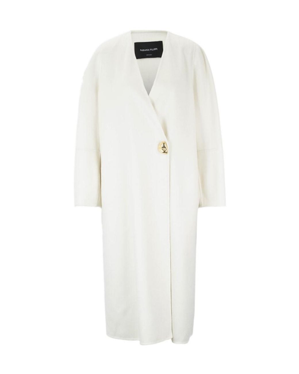 Fabiana Filippi White Long-Sleeved Coat
