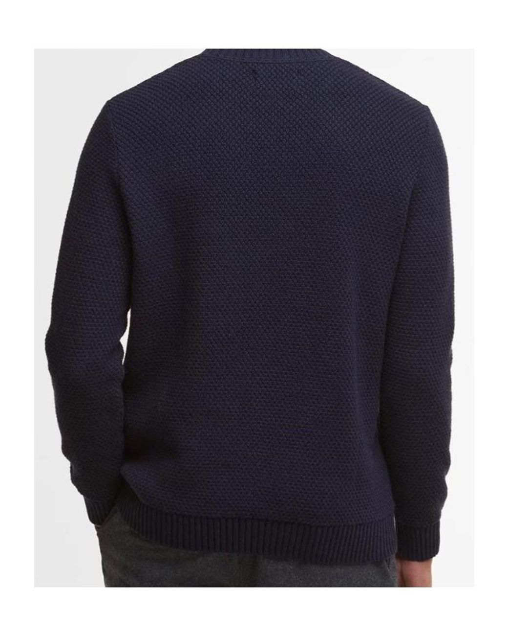 Barbour Blue Crew Neck Sweater for men