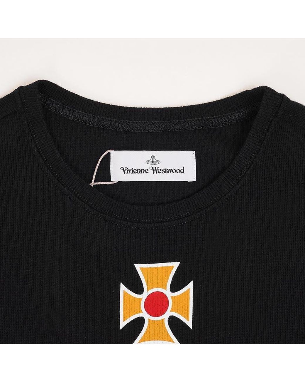 Vivienne Westwood Black Logo Printed Ribbed T-Shirt