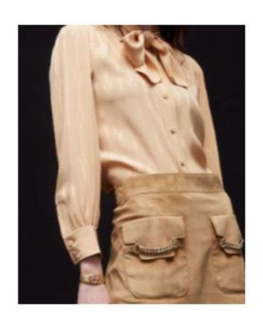 Gucci Natural Interlocking G Chain Silk Jacquard Shirt