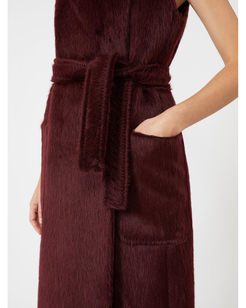 Max Mara Purple Abbozzi Belted Coat