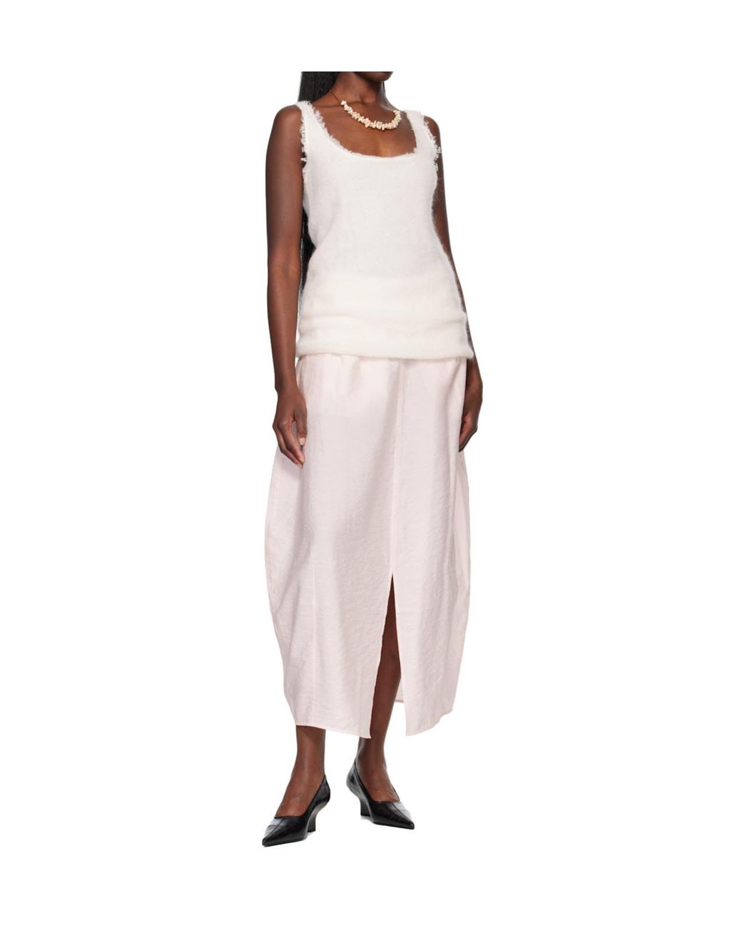 Totême Pink Parachute Silk Blend Skirt