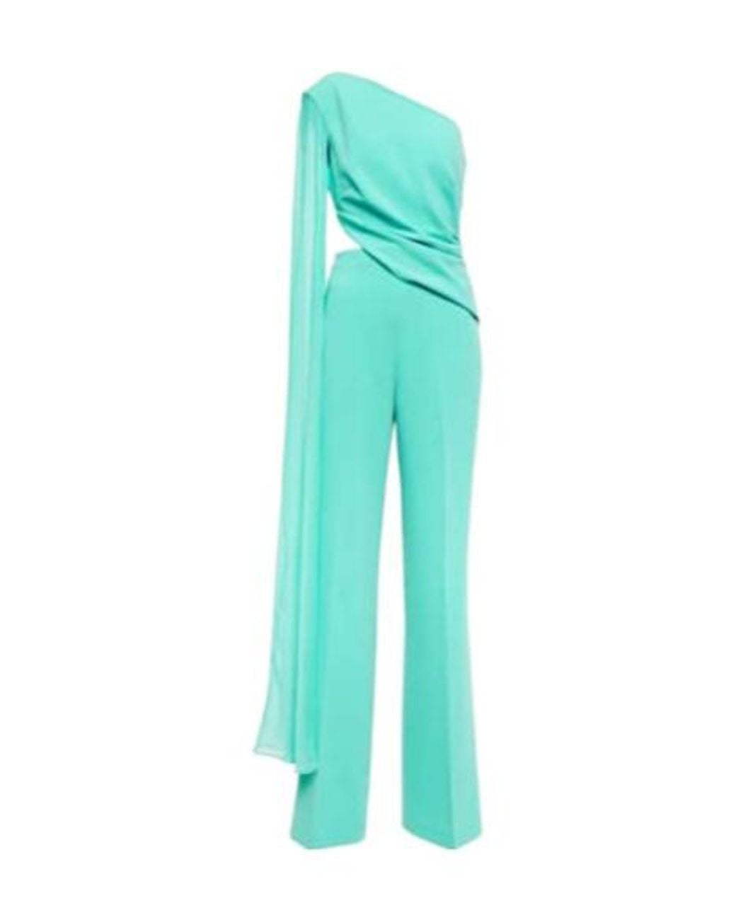 Roland Mouret Green Asymmetrical Jumpsuit