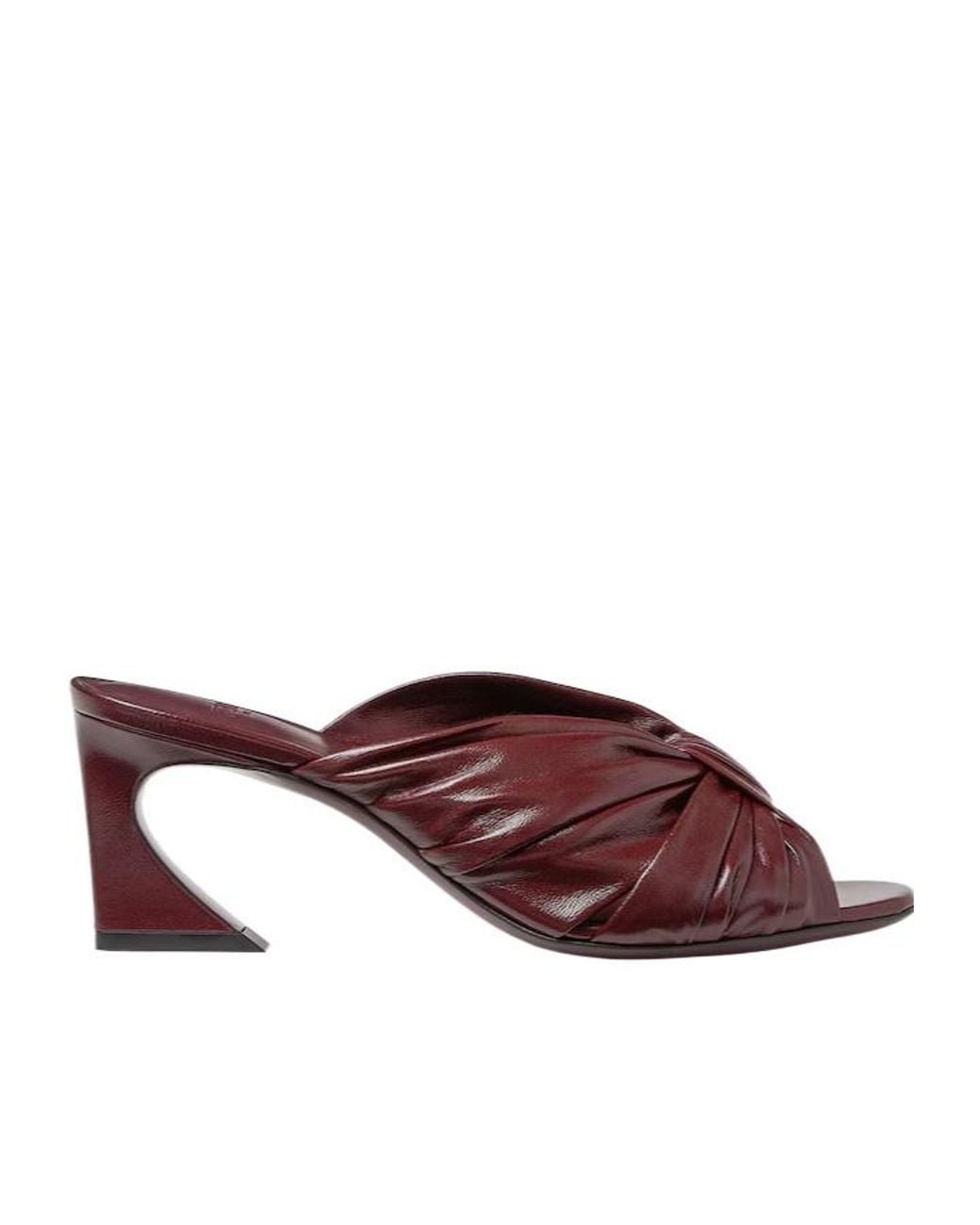 Fendi Brown Arco Bow Embellished Sandals