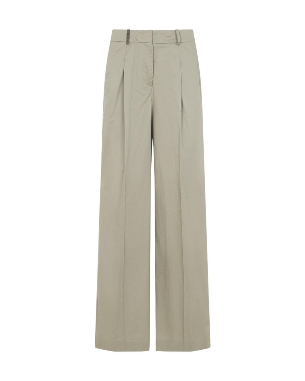 Peserico Gray Pleated Tailored Trousers