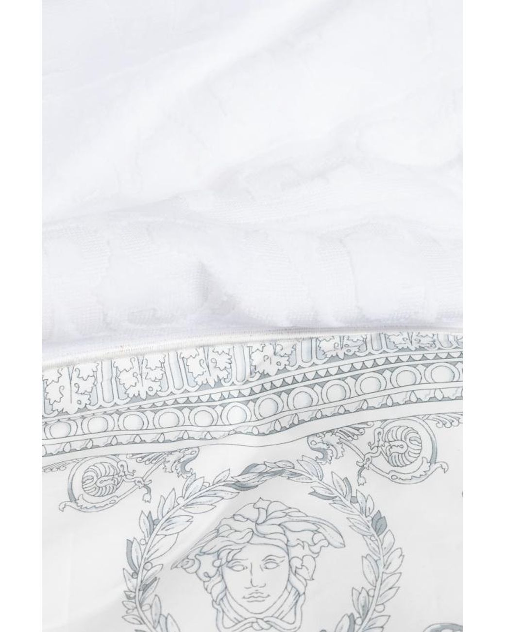 Versace White Pattern Bath Towel for men