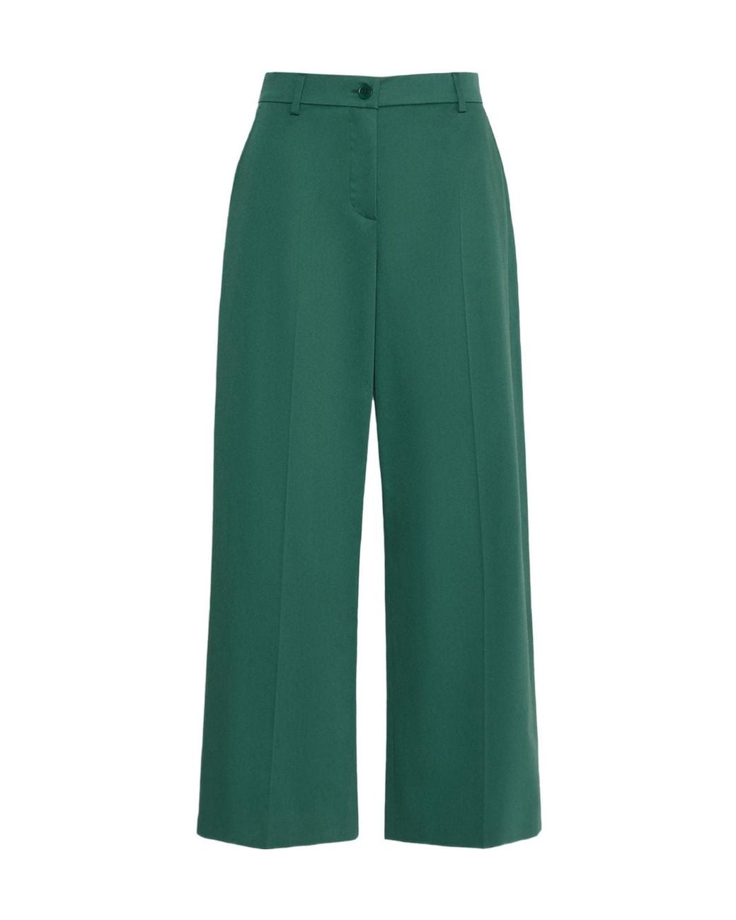Weekend by Maxmara Blue Pressed-Crease Wide-Leg Trousers