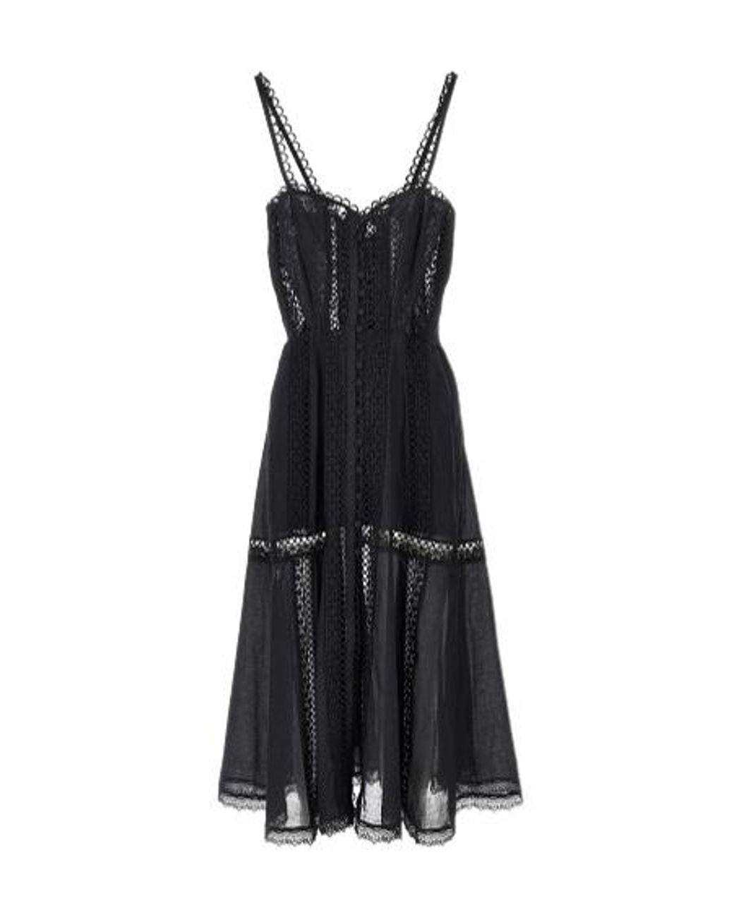 Charo Ruiz Black Ibiza Ibiza Lace-Panel Midi Dress