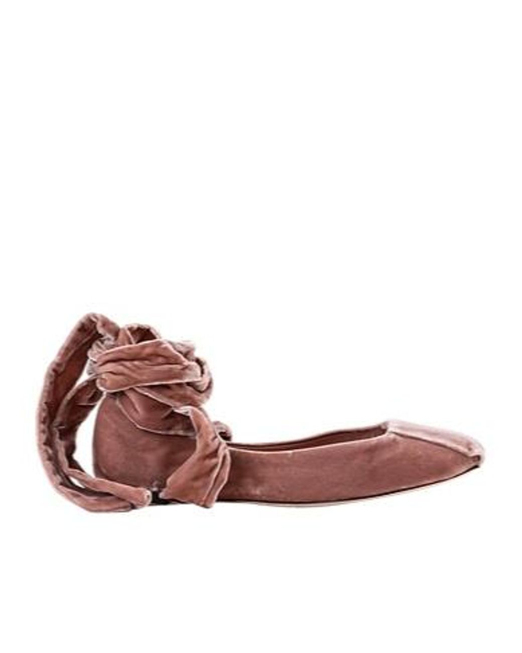 Max Mara Pink Velvet Ballet Shoes