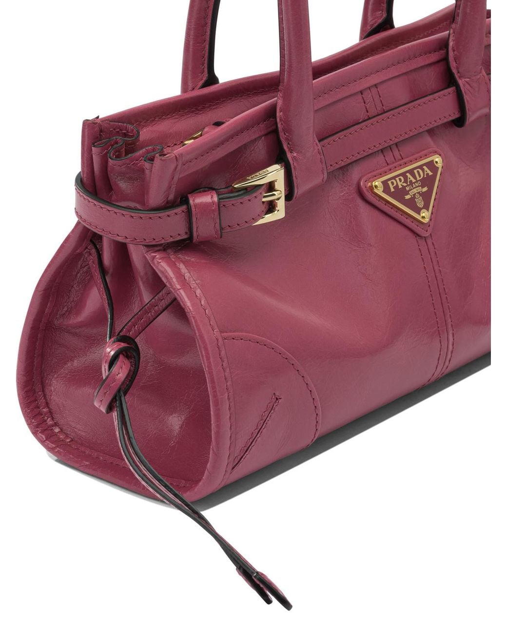 Prada Purple Bonnie Logo Plaque Mini Tote Bag