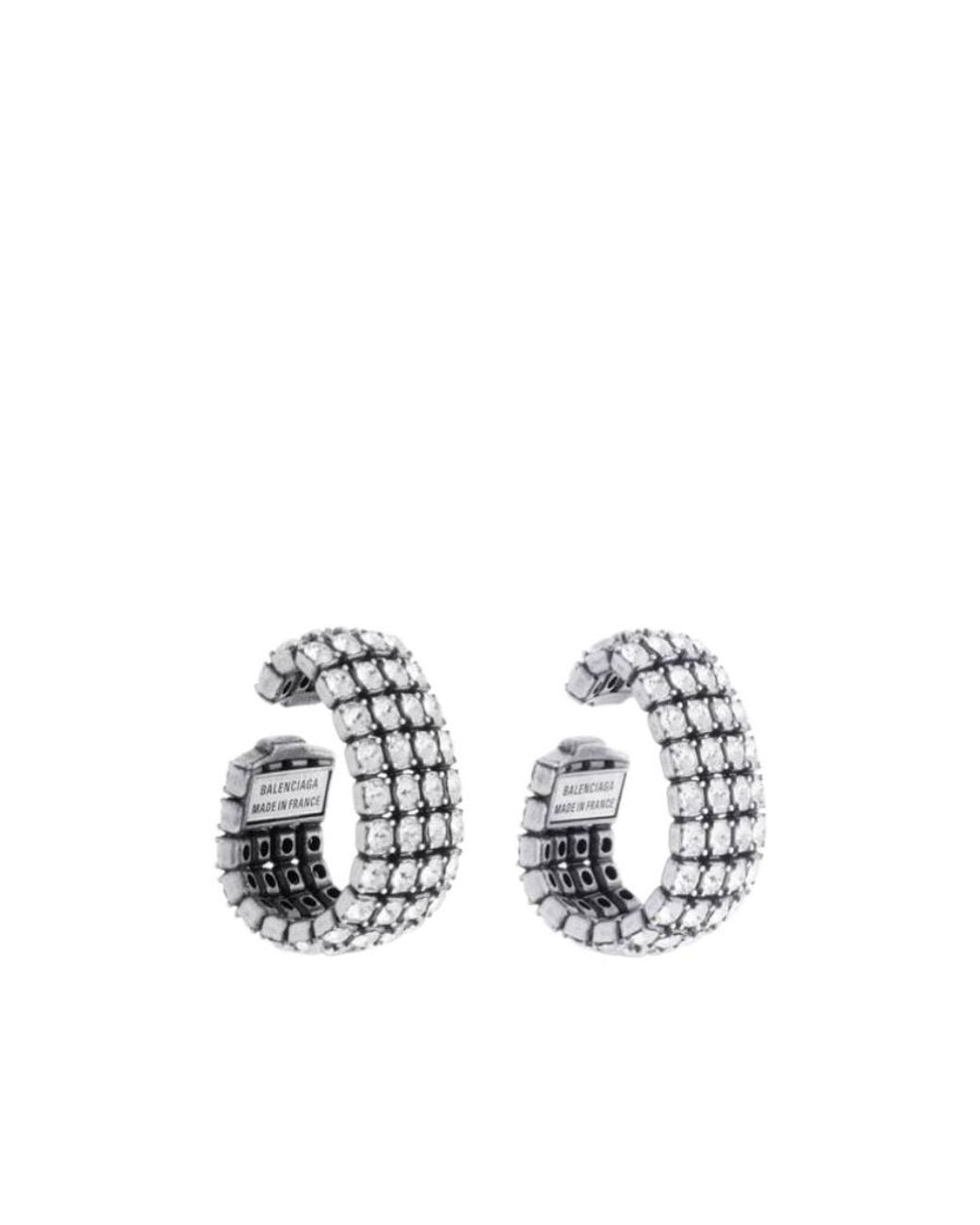 Balenciaga White Glam Ear Cuffs