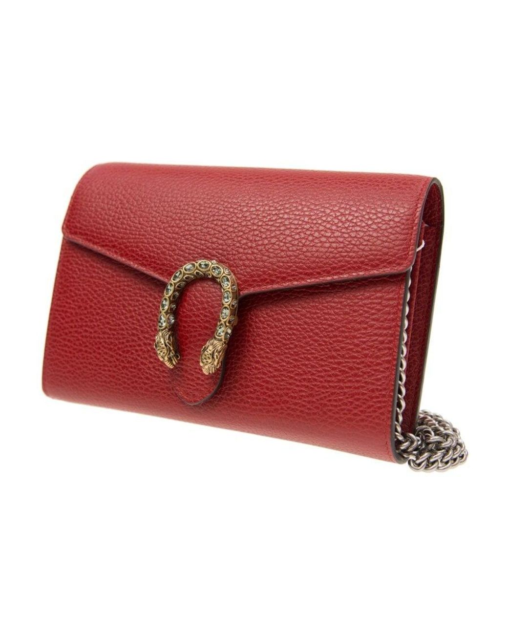 Gucci Red Dionysus Leather Mini Chain Bag