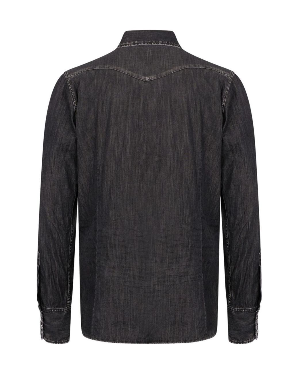 DSquared² Gray Western Long-Sleeved Denim Shirt for men