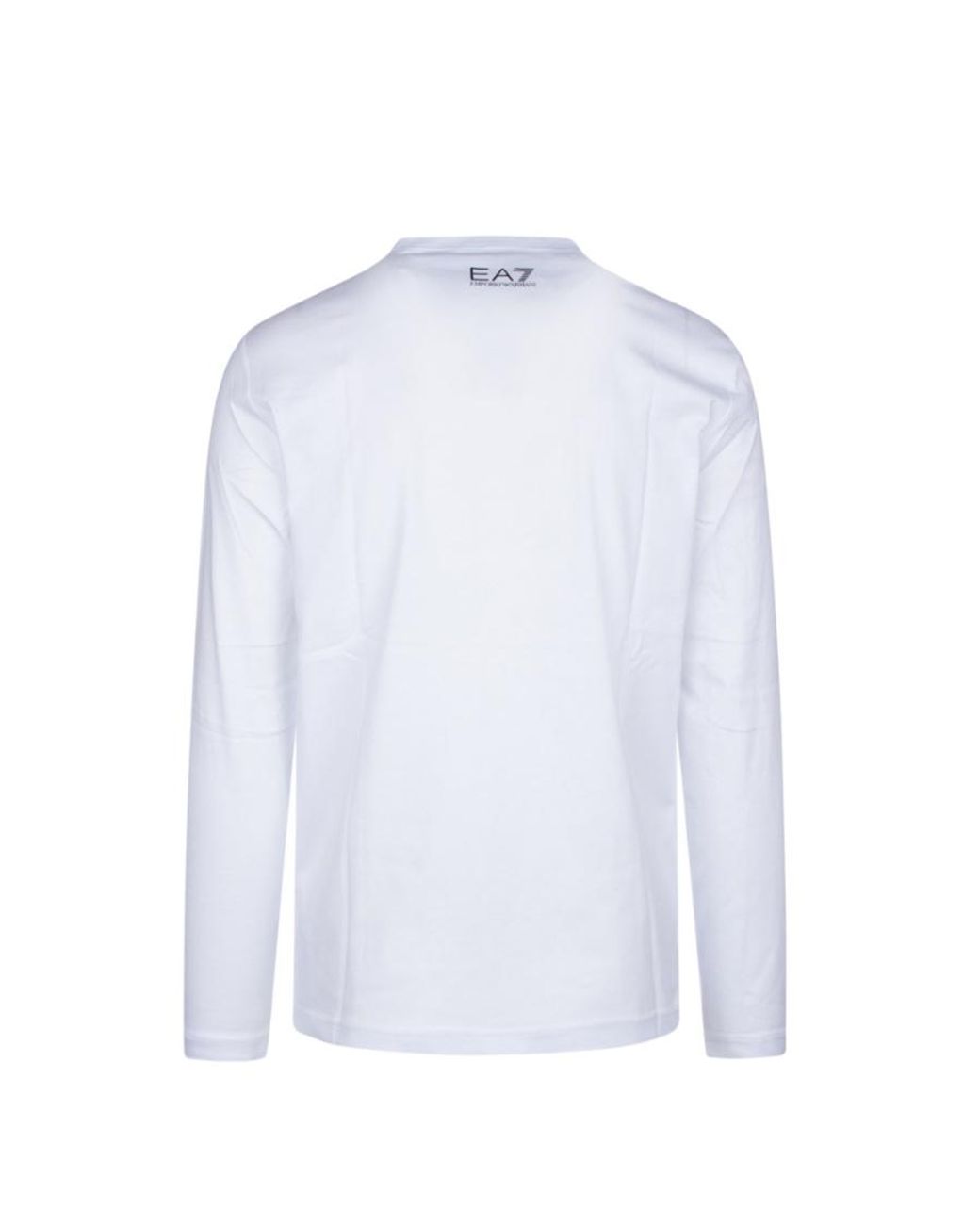 EA7 Black Logo-Print Long-Sleeve T-Shirt for men