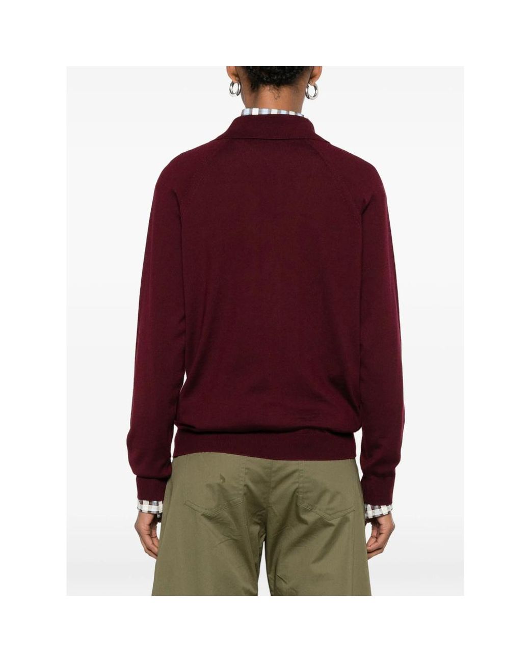 Miu Miu Purple Long-Sleeved Button-Up Cardigan