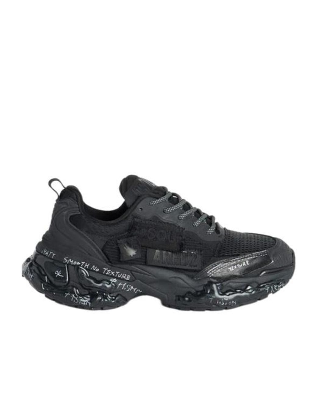 DSquared² Black Faster Chunky Low-Top Sneakers for men