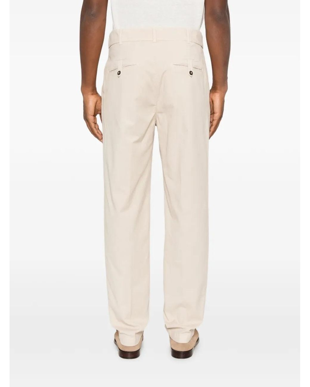 Eleventy Natural Elasticated-Waist Chino Trousers for men