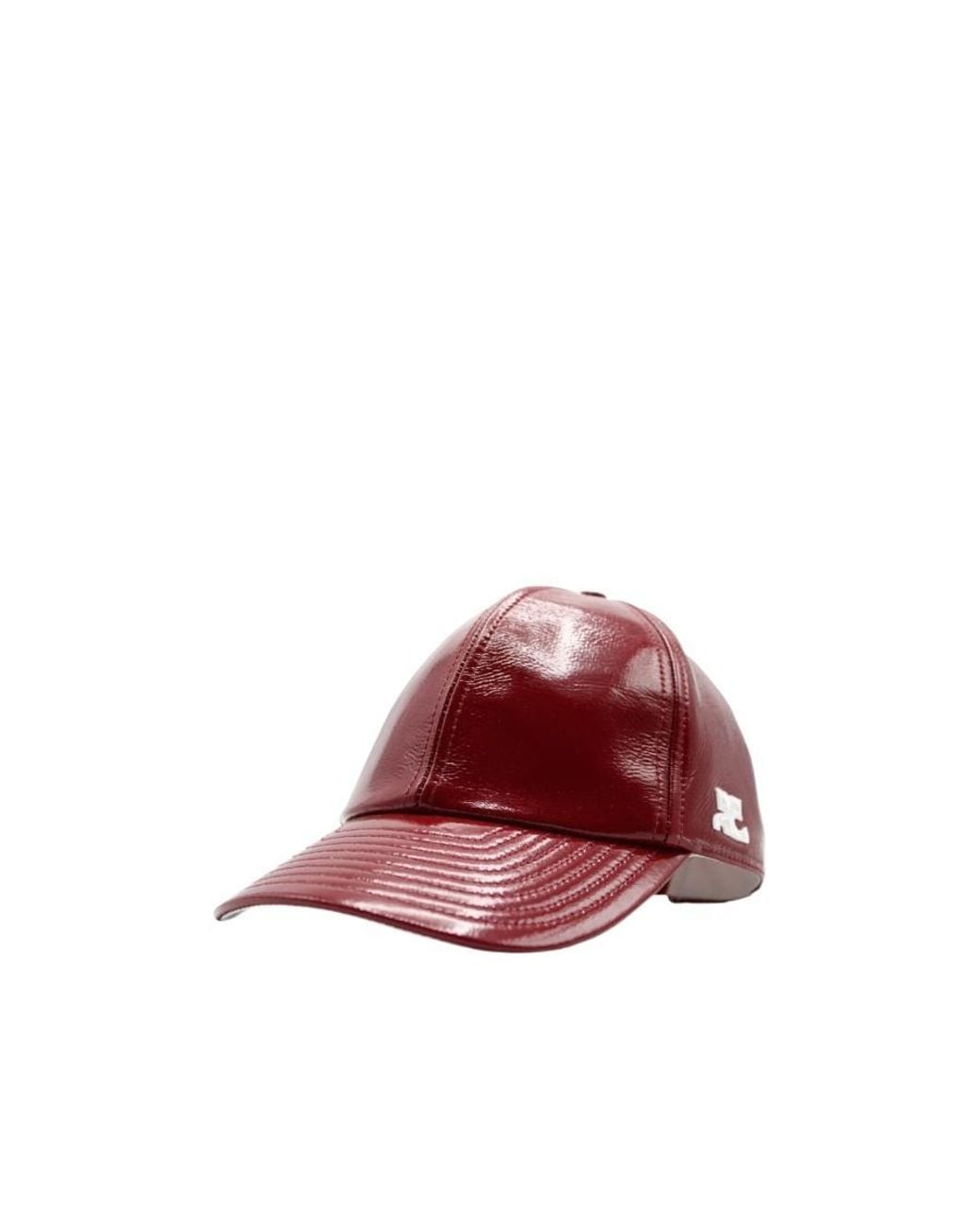 Courreges Red Logo-Patch Baseball Cap for men