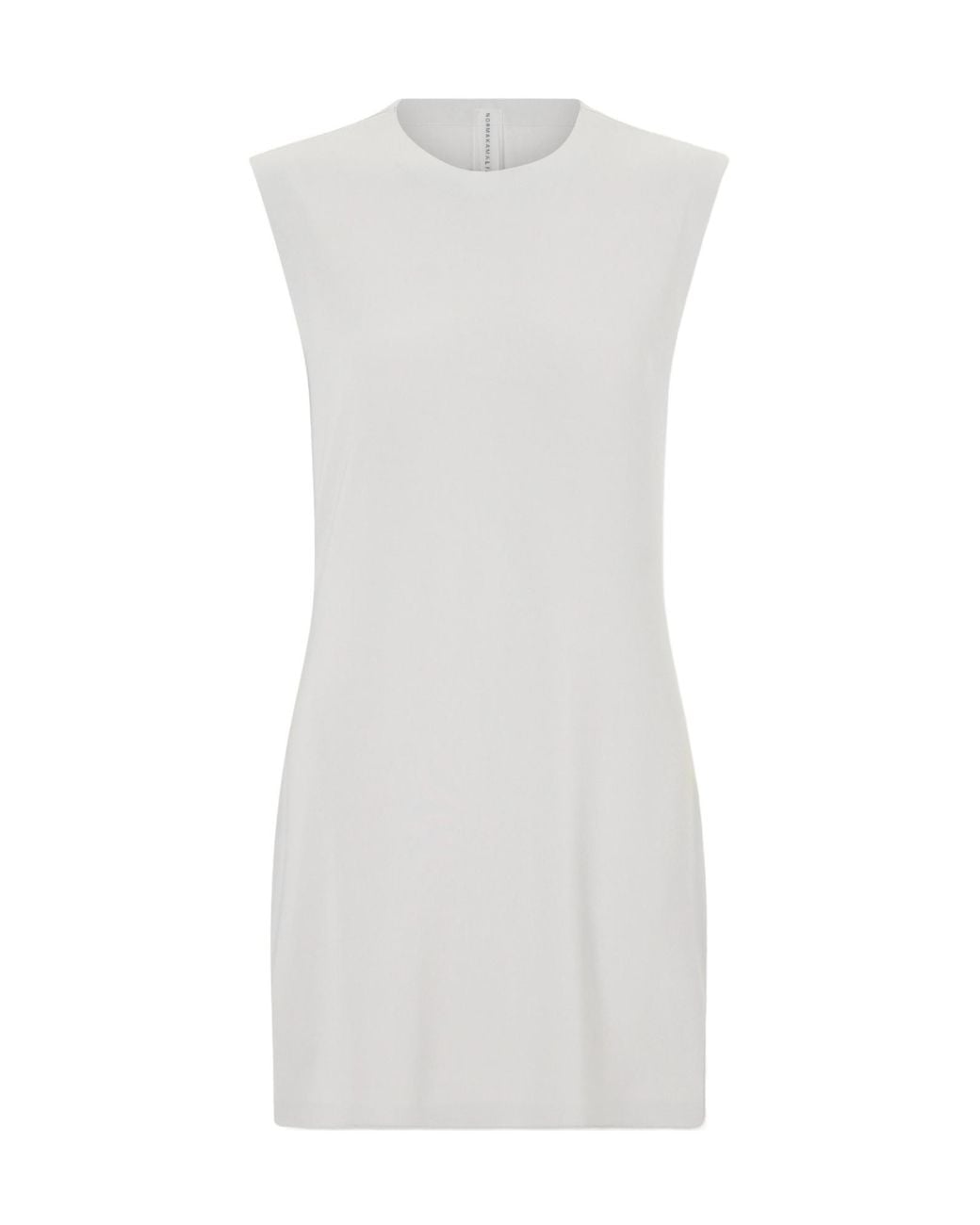 Norma Kamali White Satin-Crepe Mini Dress