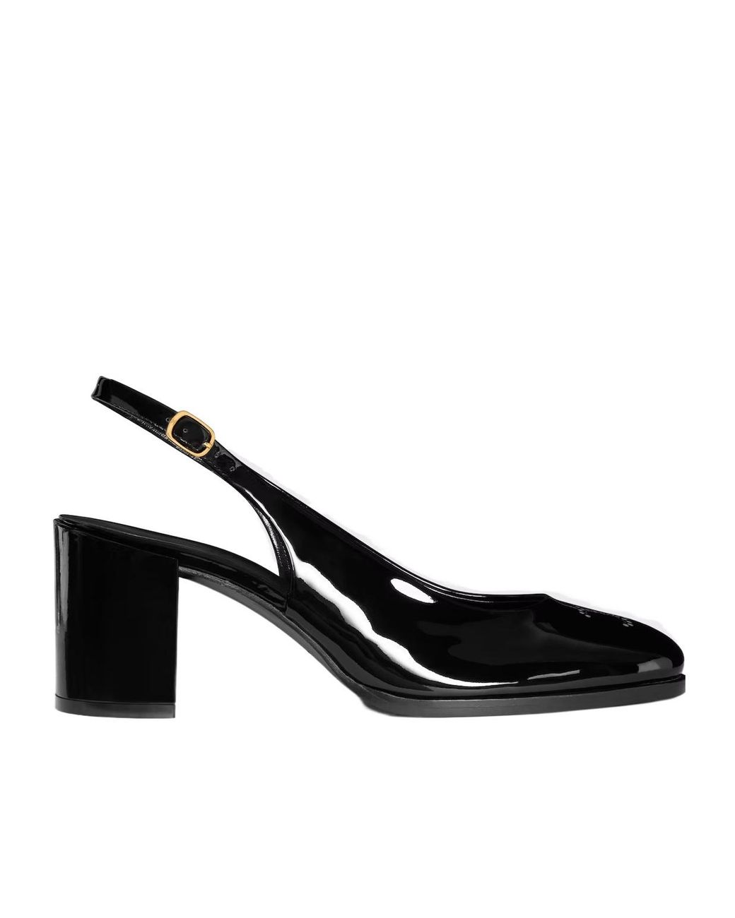 Céline Black Lily Perforated Triomphe Slingback