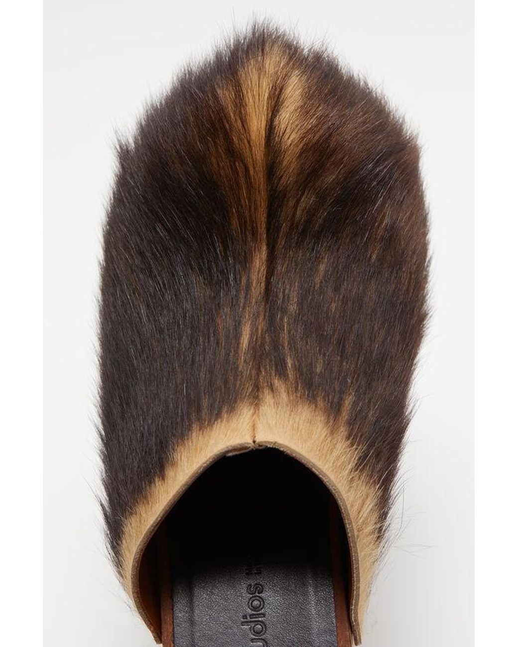 Acne Brown Wood Clogs
