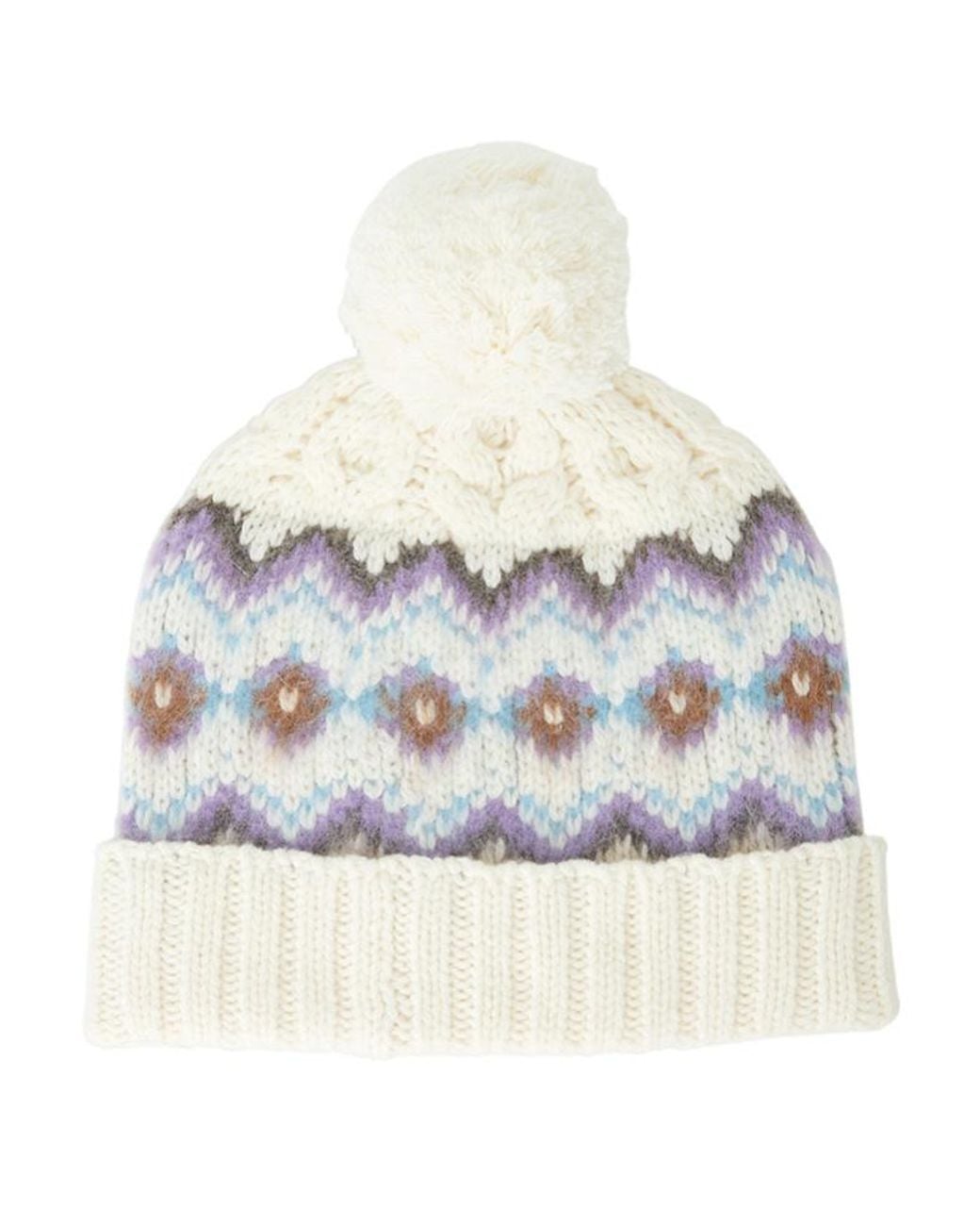 COACH White Logo Knitted Hat