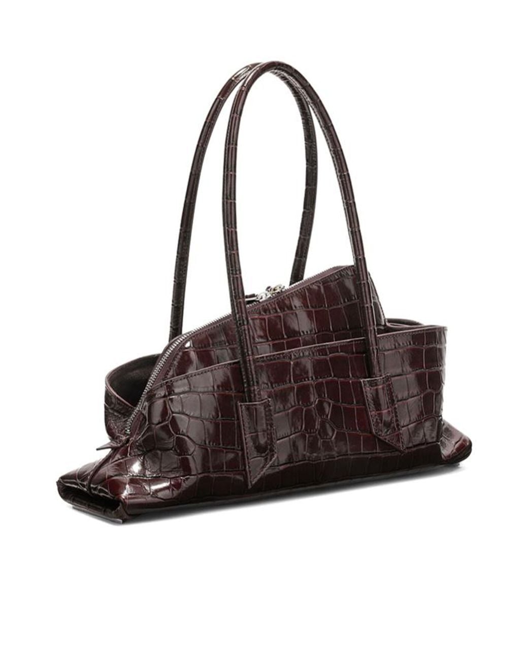 The Attico Brown The La Passeggiata Small Top Handle Tote Bag