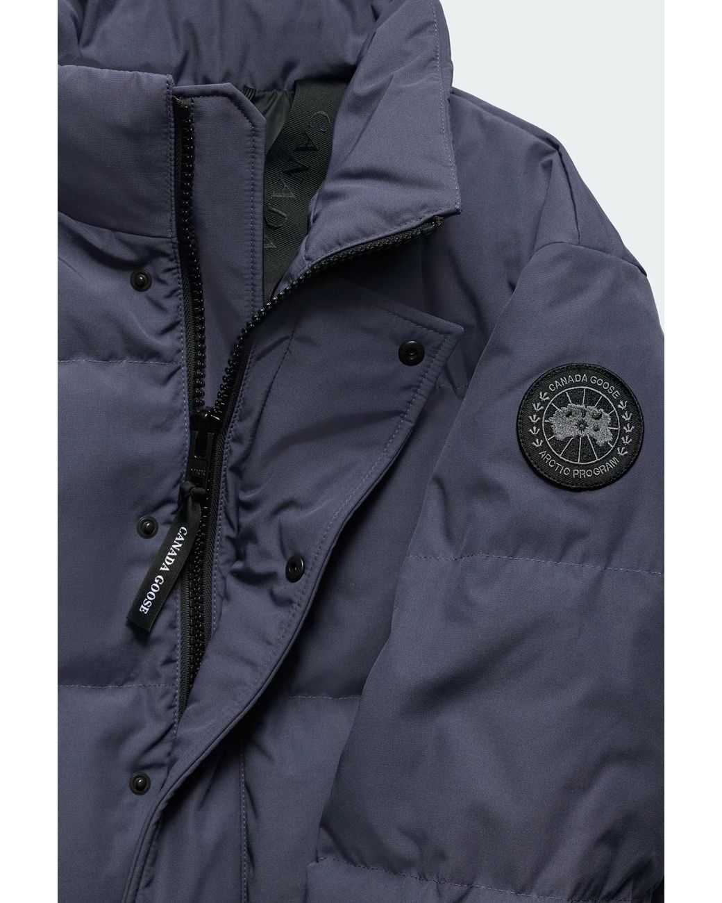 Canada Goose Blue Bayview Logo Patch Down Jacket for men