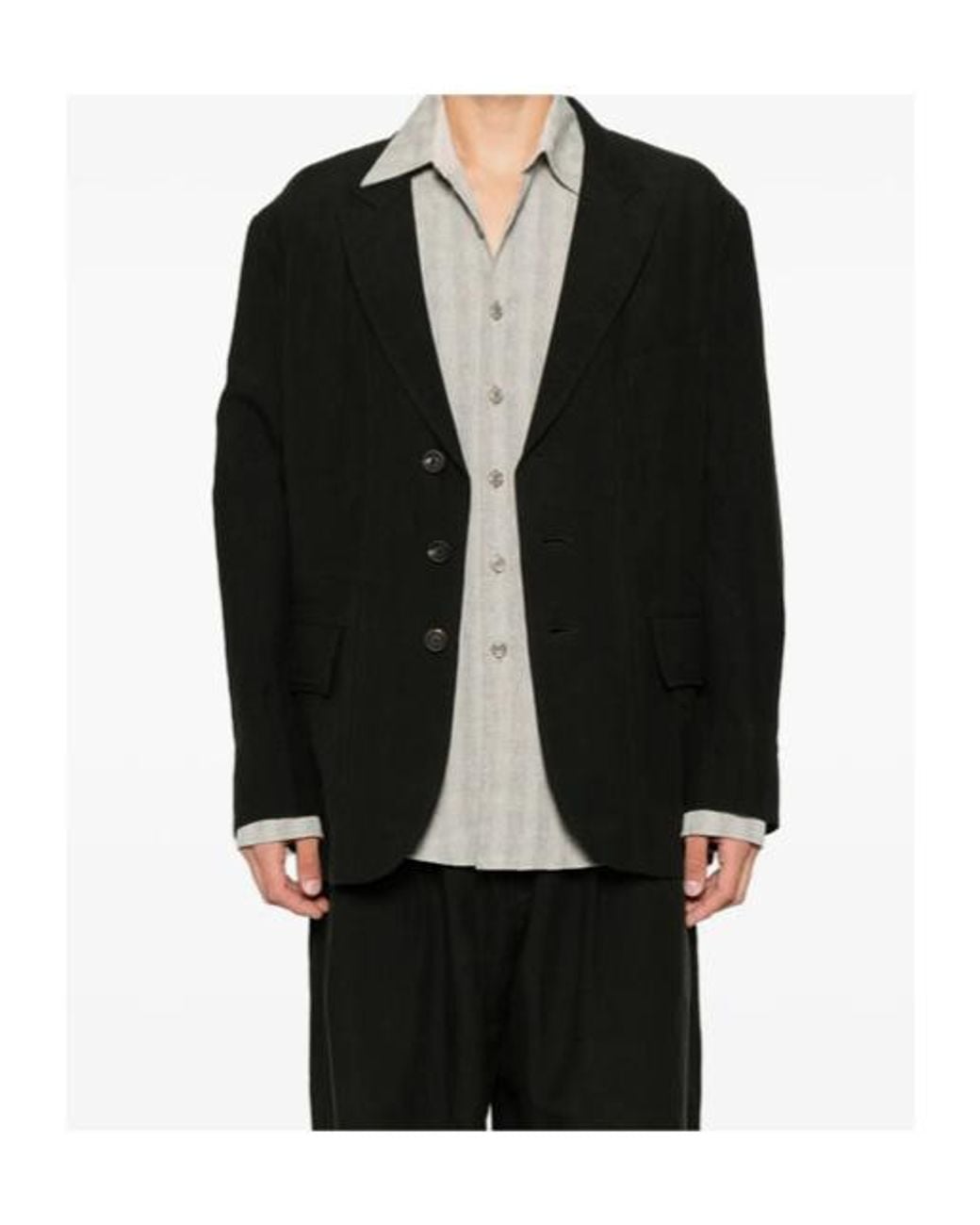 Ziggy Chen Black Puppytooth Three Button Blazer for men