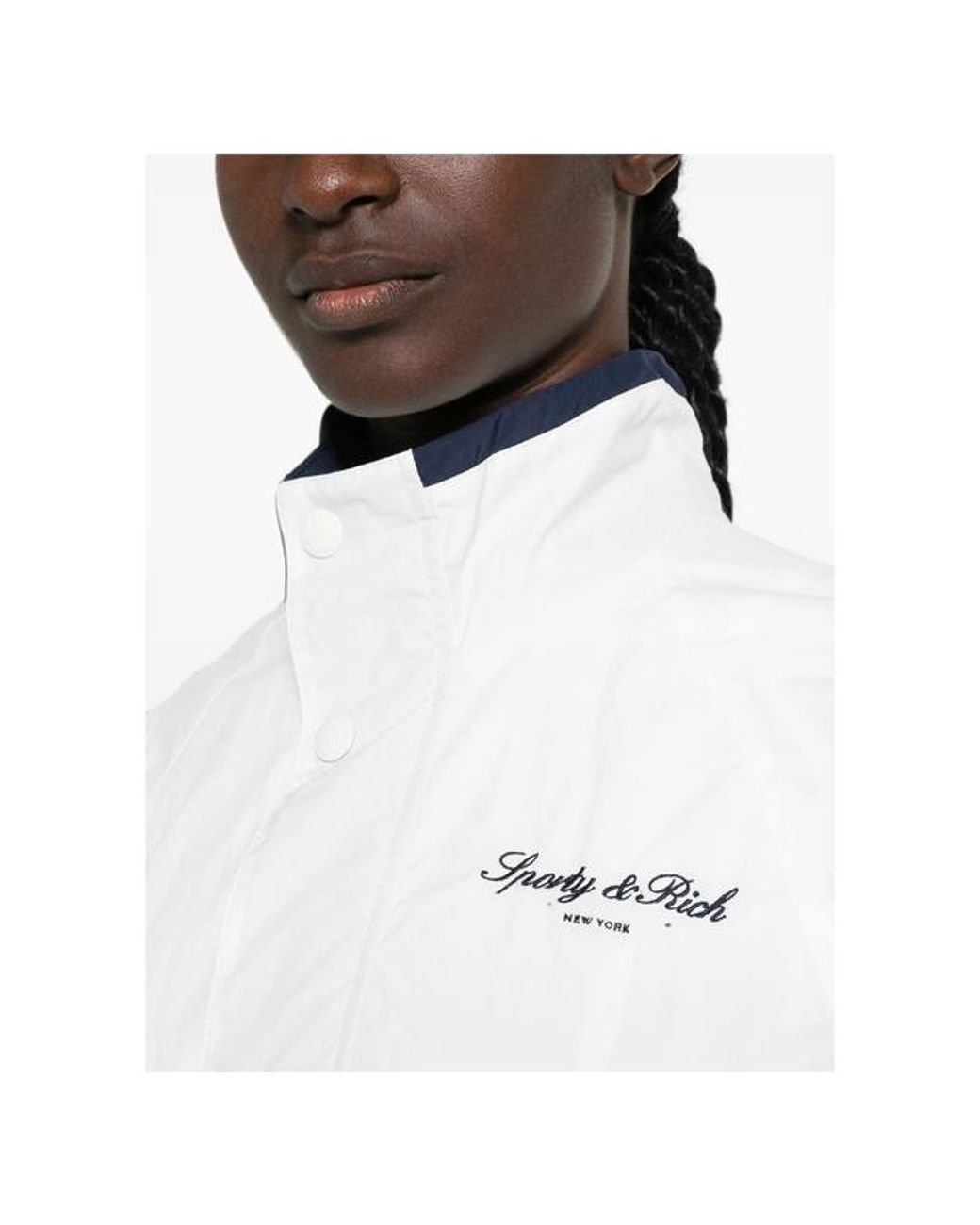 Sporty & Rich White Long-Sleeve Casual Jacket