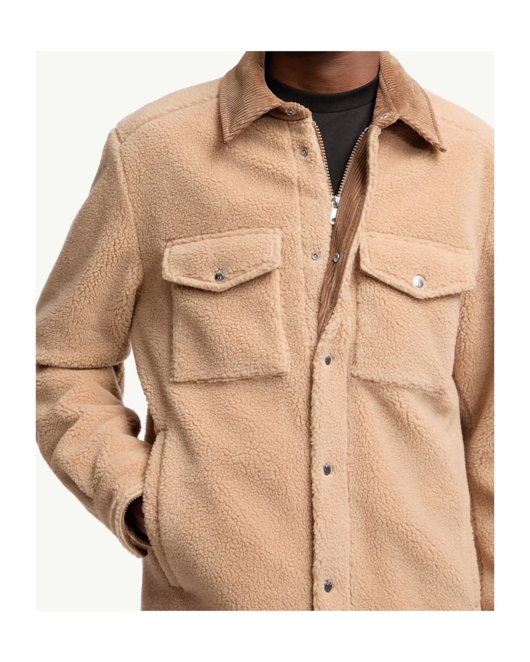 Moncler Brown Button-Up Long Sleeved Overshirt for men